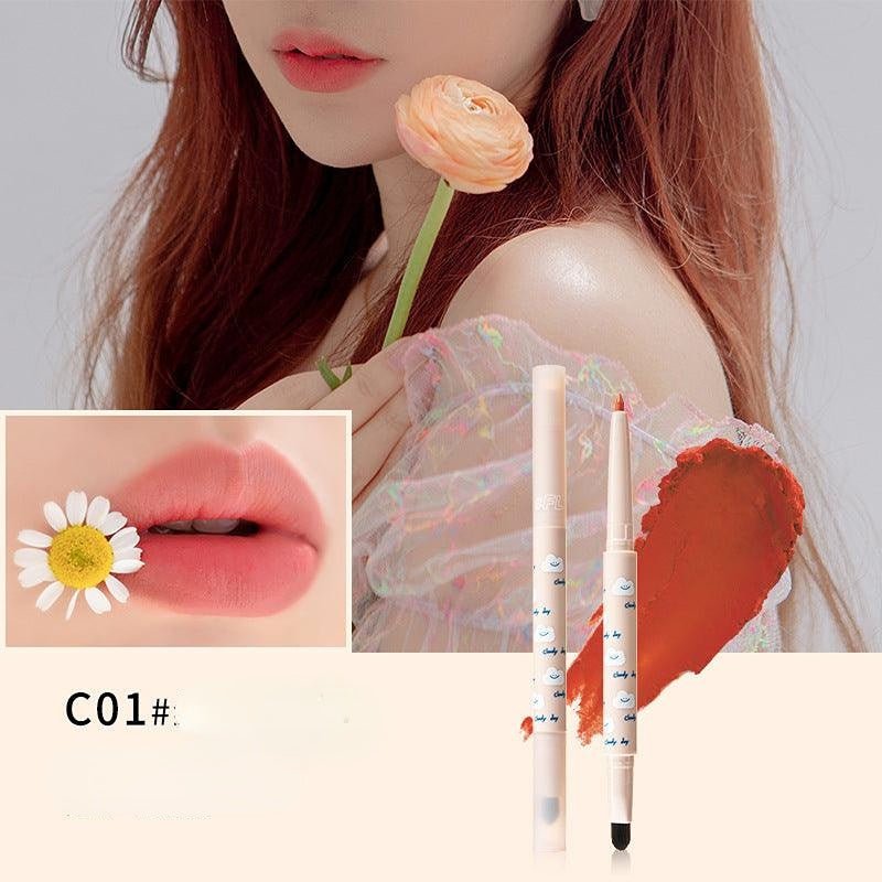 FLORTTE Lipstick Trending Topic Today Matte Mist Dual Ends Lip Liner - GOGOTALES口红