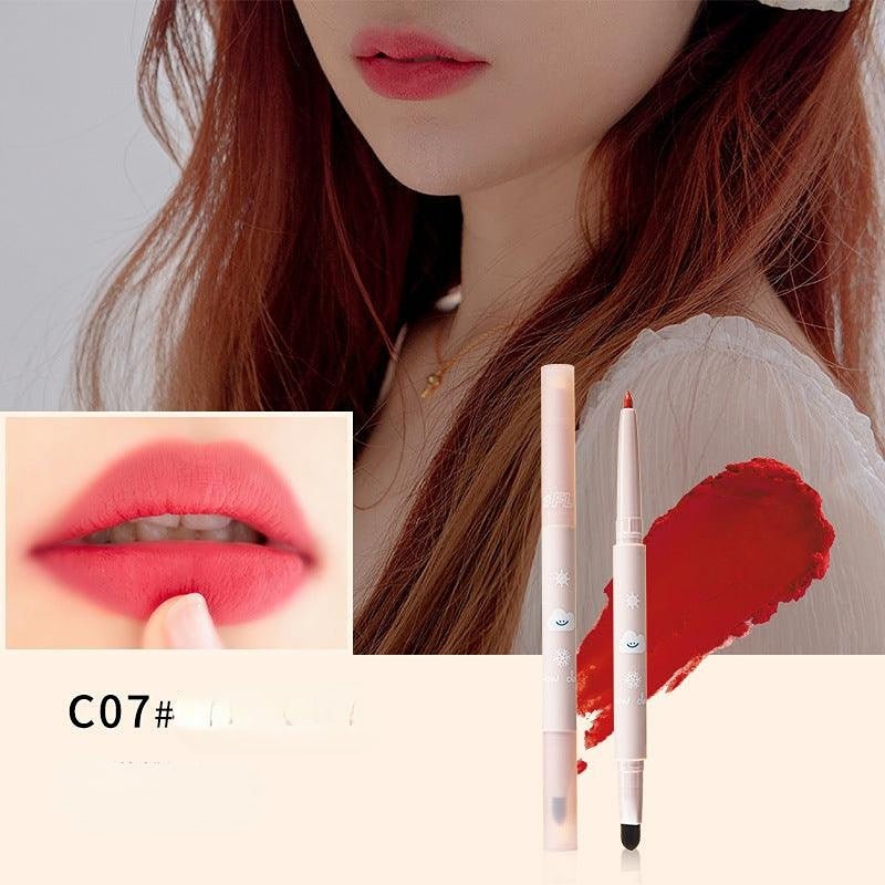 FLORTTE Lipstick Trending Topic Today Matte Mist Dual Ends Lip Liner - GOGOTALES口红