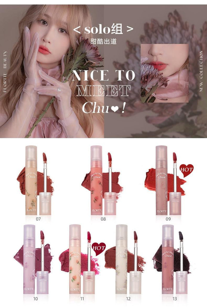 Flortte Nice To Meet Chu Lip Mud - GOGOTALES唇釉