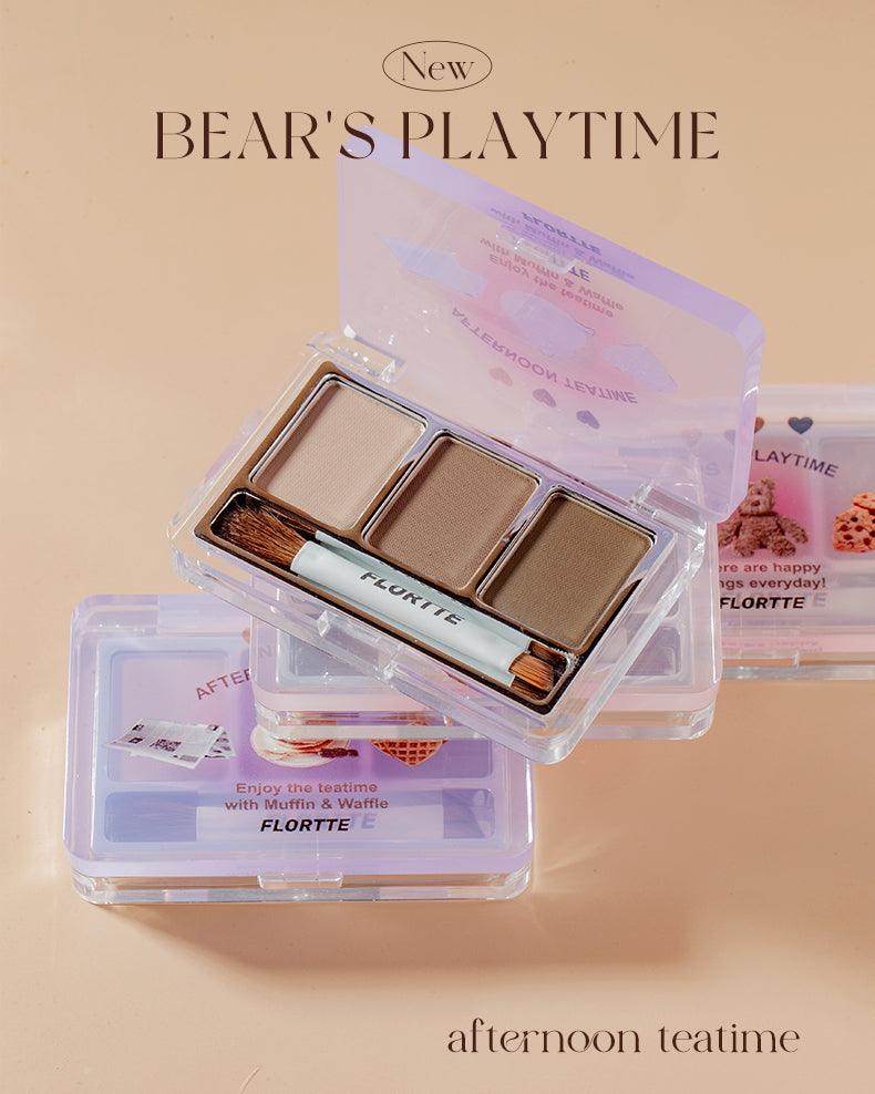 Flortte They Are Cute Three - Color Eyebrow Powder - GOGOTALES眉粉