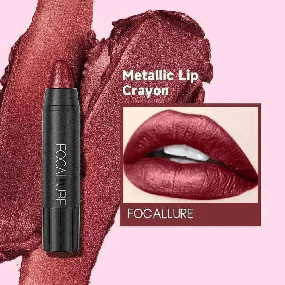 FOCALLURE Metallic Lip Crayon - GOGOTALES口红