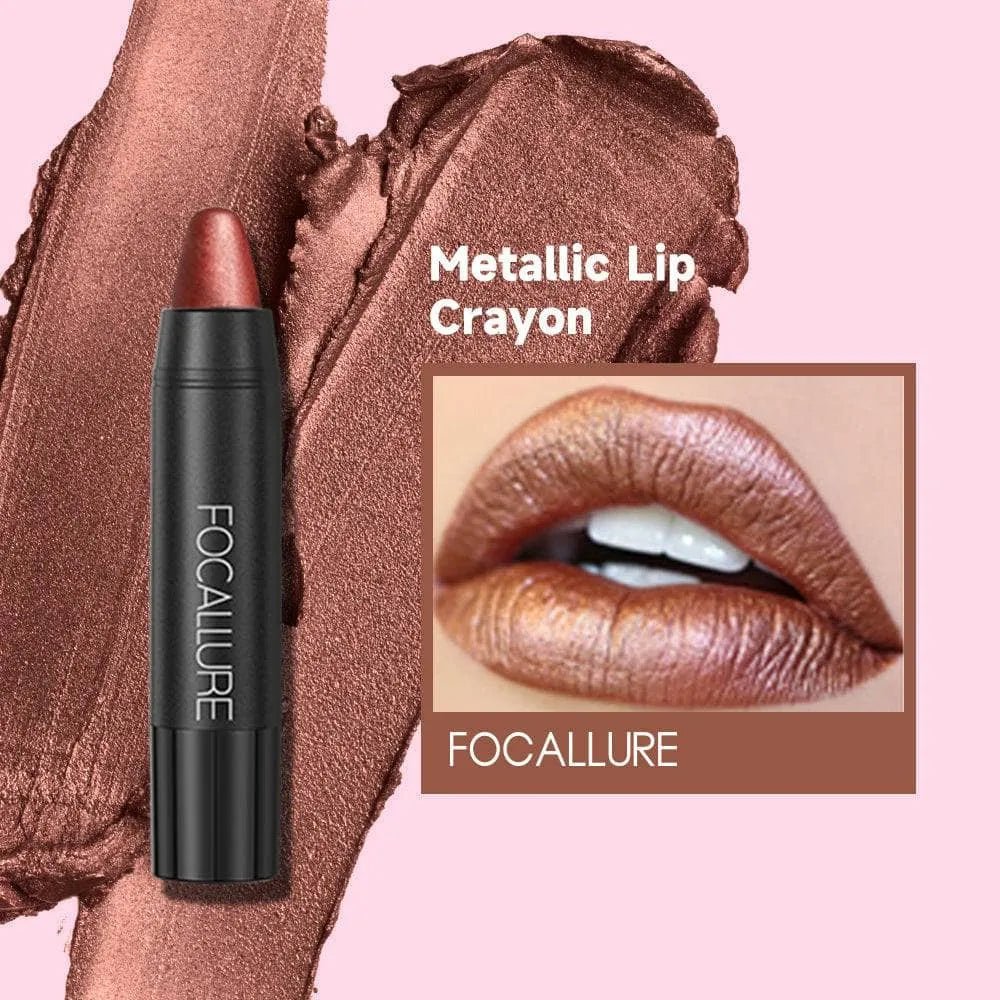 FOCALLURE Metallic Lip Crayon - GOGOTALES口红