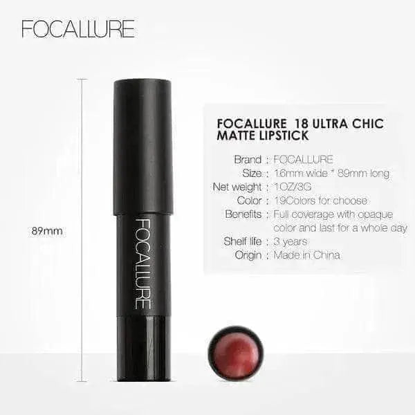 FOCALLURE Metallic Lip Crayon - GOGOTALES口红