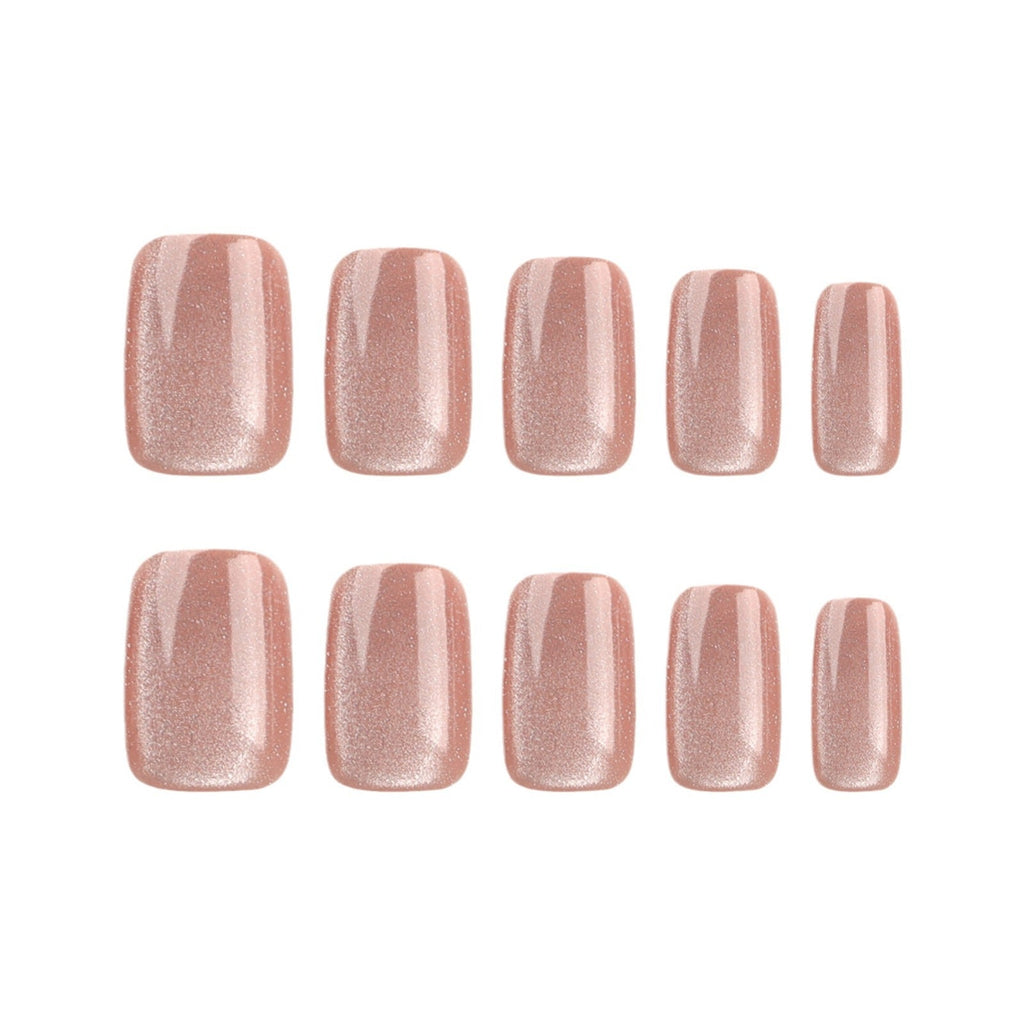 GOGO TALES Cat's eye short ladder simple Presson nails - GOGOTALESPresson nails