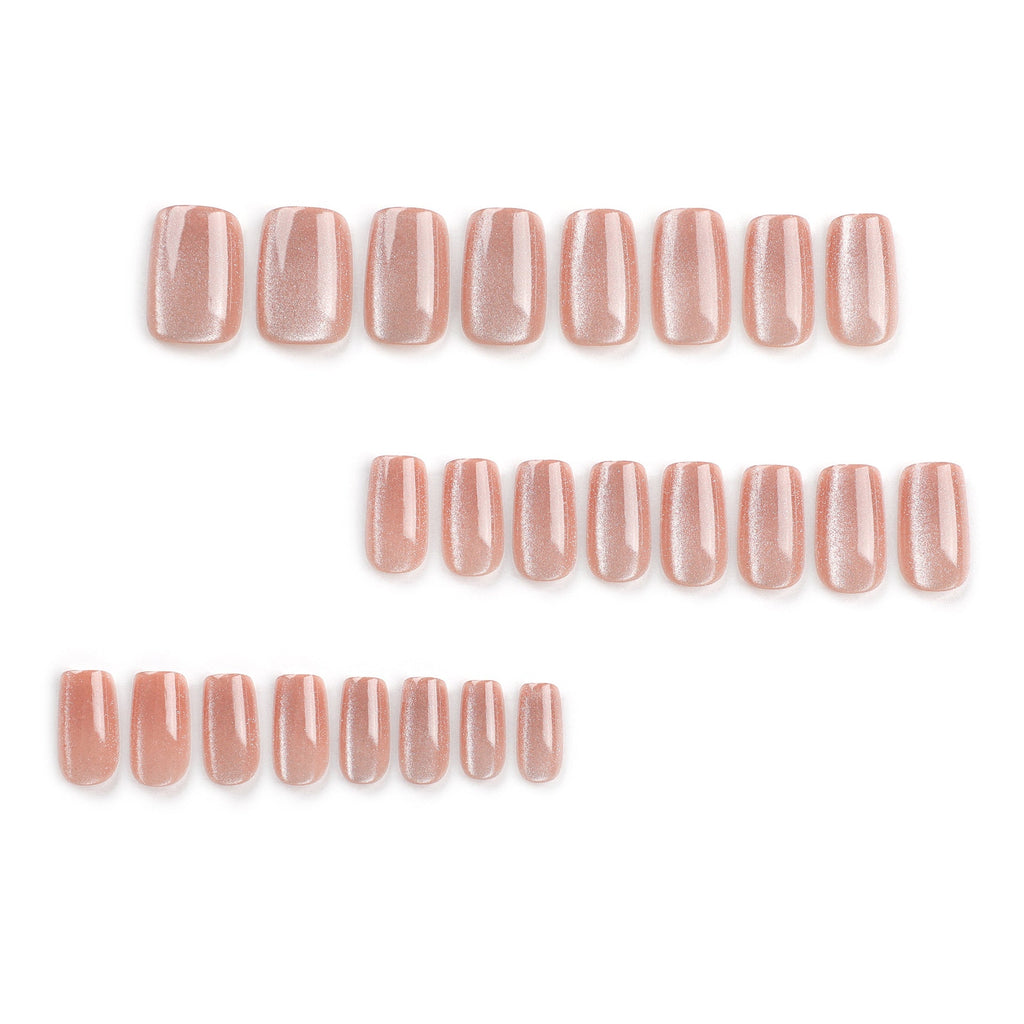 GOGO TALES Cat's eye short ladder simple Presson nails - GOGOTALESPresson nails