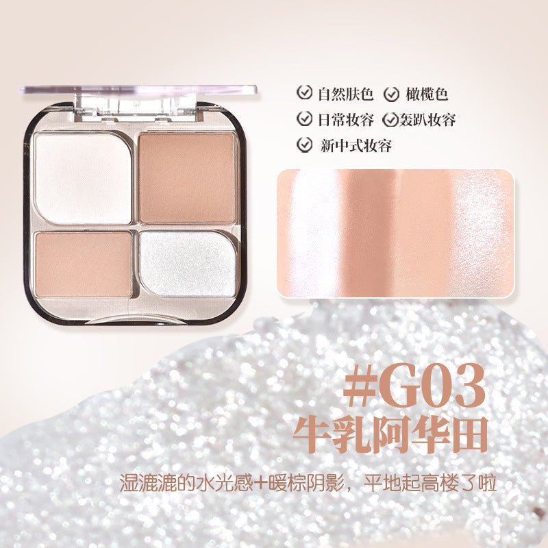 GOGOTALES 4 - Color Draw Shadow Naturally Contour Palette - GOGOTALES修容盘