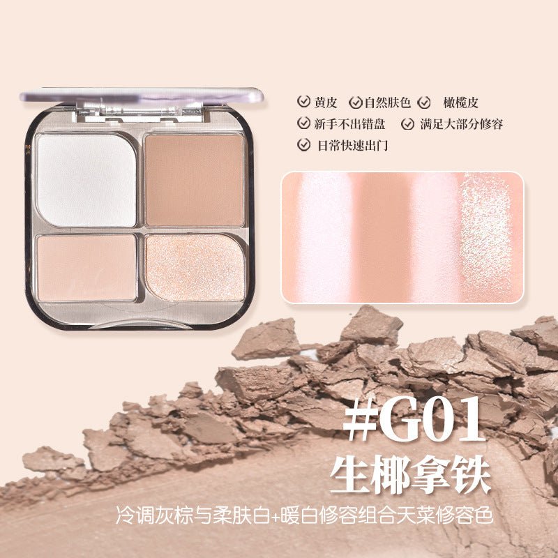 GOGOTALES 4 - Color Draw Shadow Naturally Contour Palette - GOGOTALES修容盘