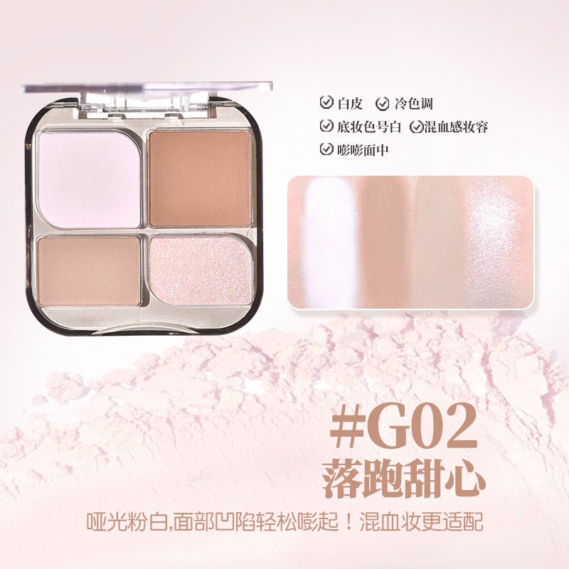 GOGOTALES 4 - Color Draw Shadow Naturally Contour Palette - GOGOTALES修容盘