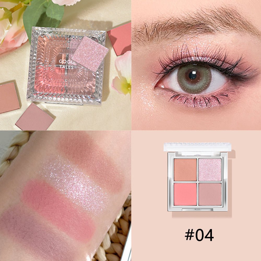 GOGOTALES 4 Colors Pearl Eyeshadow Palette - GOGOTALES眼影