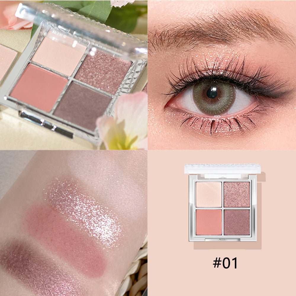 GOGOTALES 4 Colors Pearl Eyeshadow Palette - GOGOTALES眼影