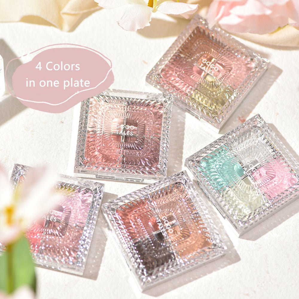 GOGOTALES 4 Colors Pearl Eyeshadow Palette - GOGOTALES眼影