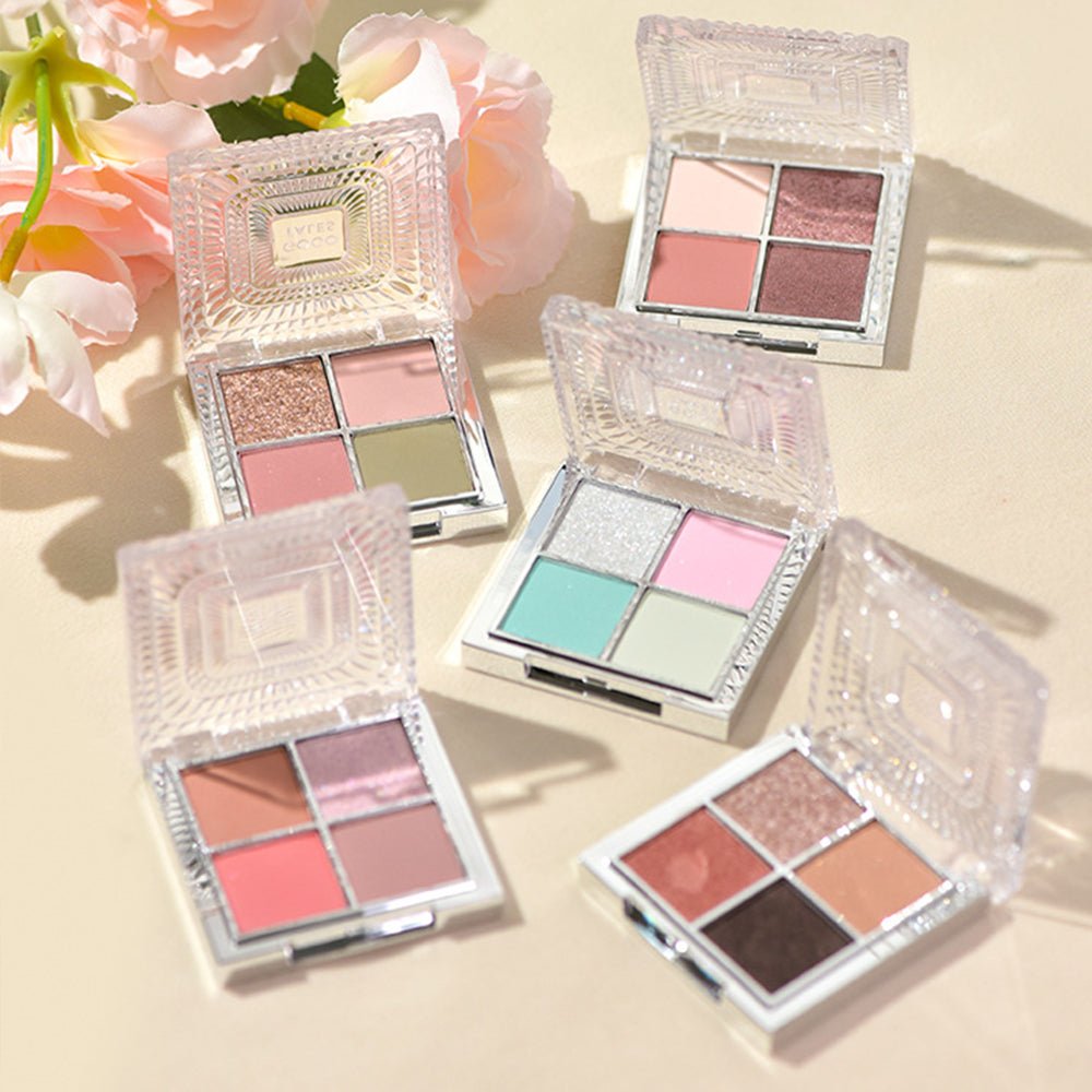 GOGOTALES 4 Colors Pearl Eyeshadow Palette - GOGOTALES眼影