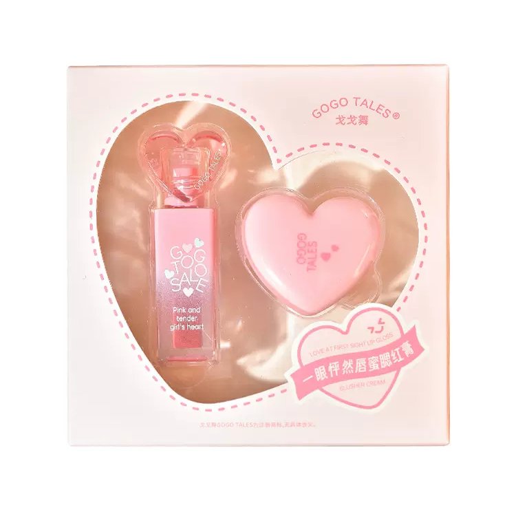 Gogotales Love at First Sight Lip Gloss Blush Cream Set - GOGOTALES唇釉套装