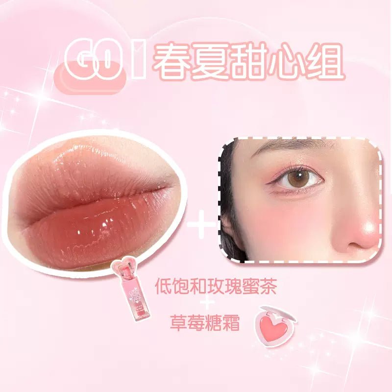 Gogotales Love at First Sight Lip Gloss Blush Cream Set - GOGOTALES唇釉套装