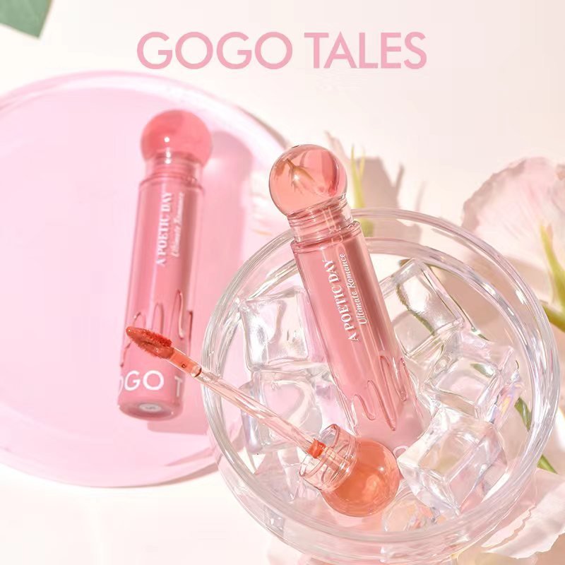 GOGOTALES Small Pink Ball Water Gloss Mirror Lip Glaze - GOGOTALES口红