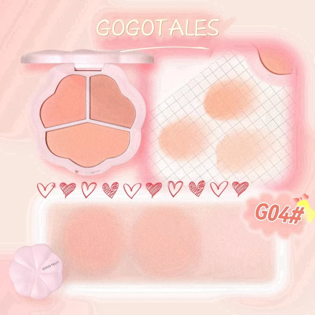 GOGOTALES Three Color Blush Palette - GOGOTALES腮红