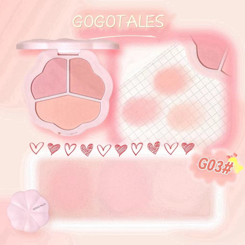 GOGOTALES Three Color Blush Palette - GOGOTALES腮红