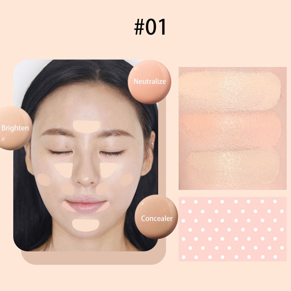 GOGOTALES Three - color Palette Facial Concealer - GOGOTALES粉底/遮瑕膏