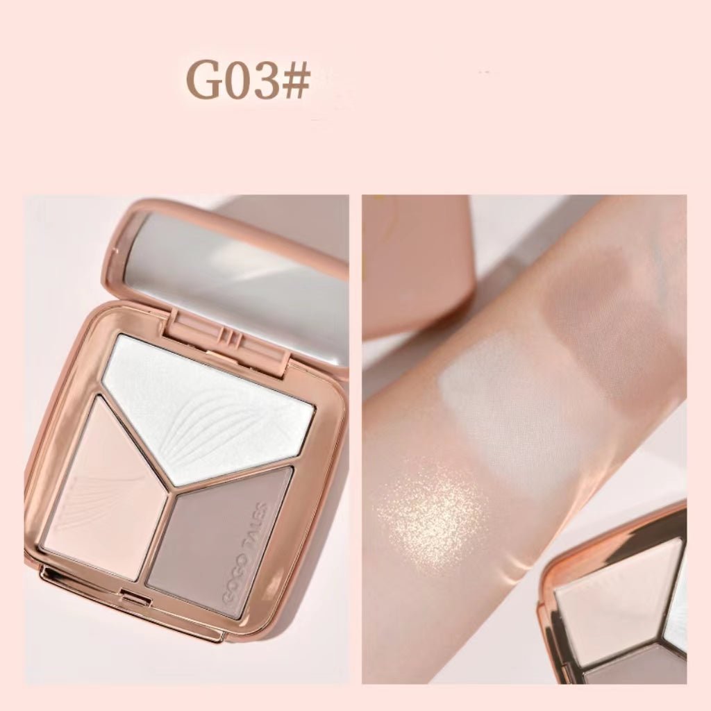 GOGOTALES Tri - color Matte Contouring Palette - GOGOTALES面部