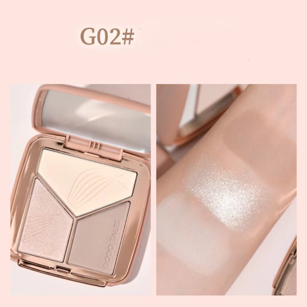 GOGOTALES Tri - color Matte Contouring Palette - GOGOTALES面部