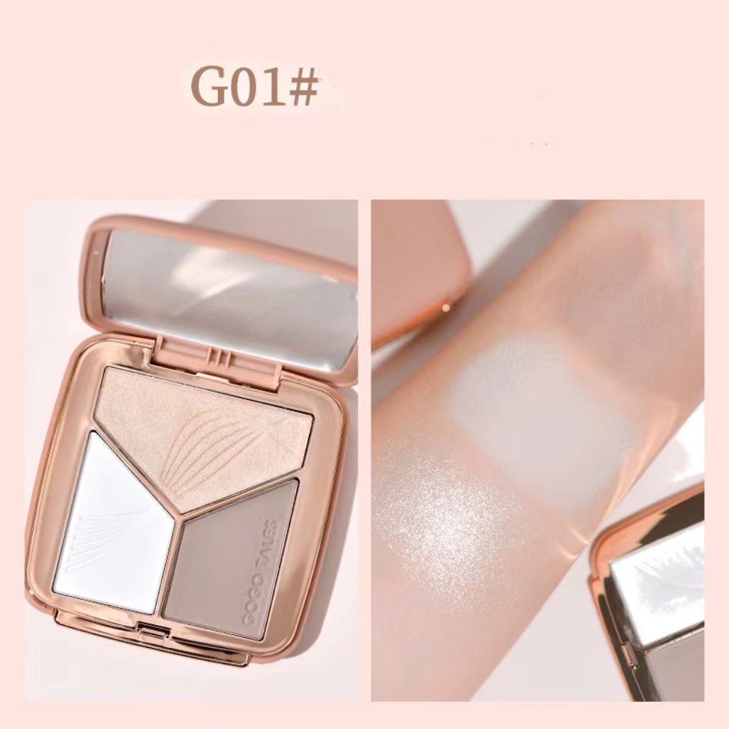 GOGOTALES Tri - color Matte Contouring Palette - GOGOTALES面部