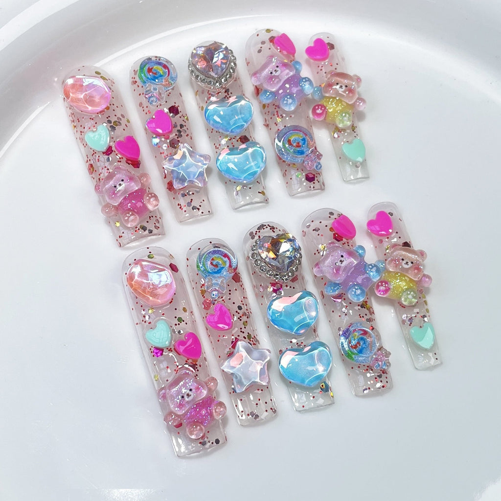 Handmade Ice - Clear Wearable Nail Art Patches - GOGOTALES - GOGOTALESPresson nails