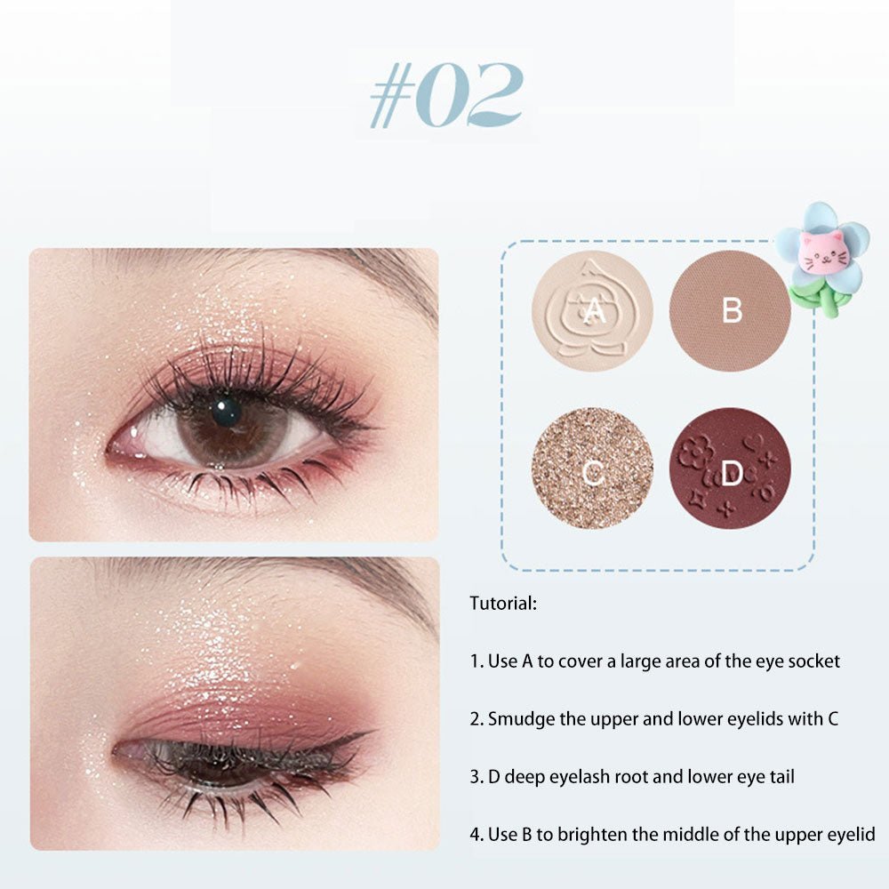 HOLD LIVE Cute Glitter Eyeshadow Palette - GOGOTALES眼影