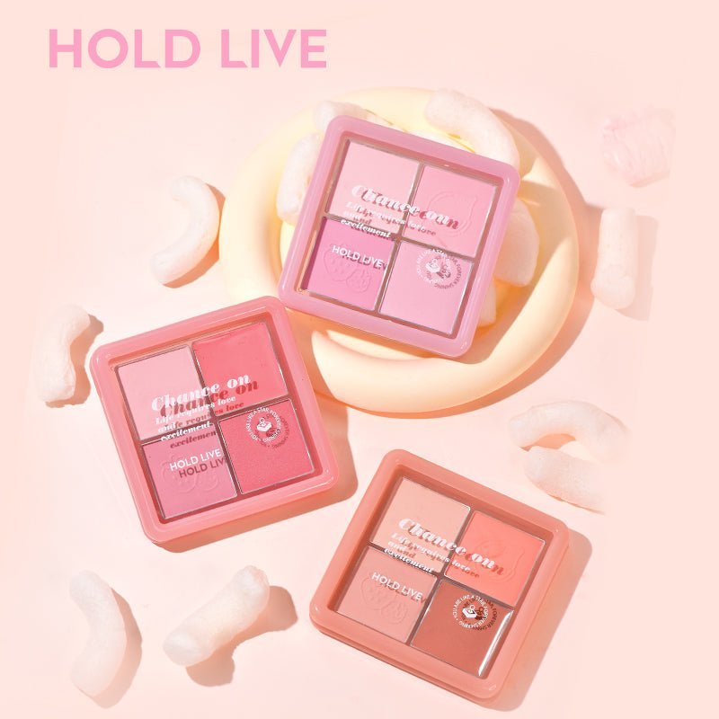 HOLD LIVE Pink Mist Four - Square Grid Blush Palette - GOGOTALES腮红