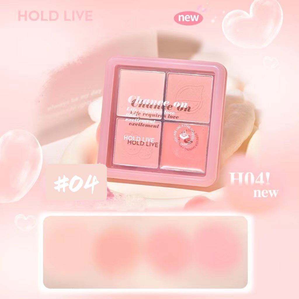 HOLD LIVE Pink Mist Four - Square Grid Blush Palette - GOGOTALES腮红