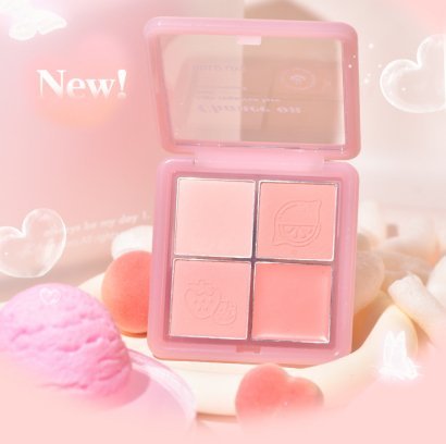 HOLD LIVE Pink Mist Four - Square Grid Blush Palette - GOGOTALES腮红