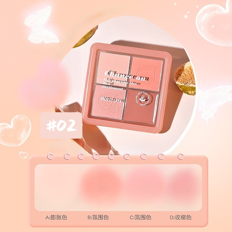 HOLD LIVE Pink Mist Four - Square Grid Blush Palette - GOGOTALES腮红