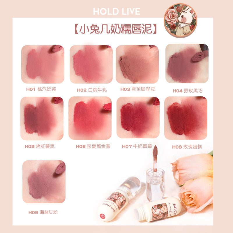 Holdlive Rabbit Series Retro Garden Lip Glaze - GOGOTALES唇釉