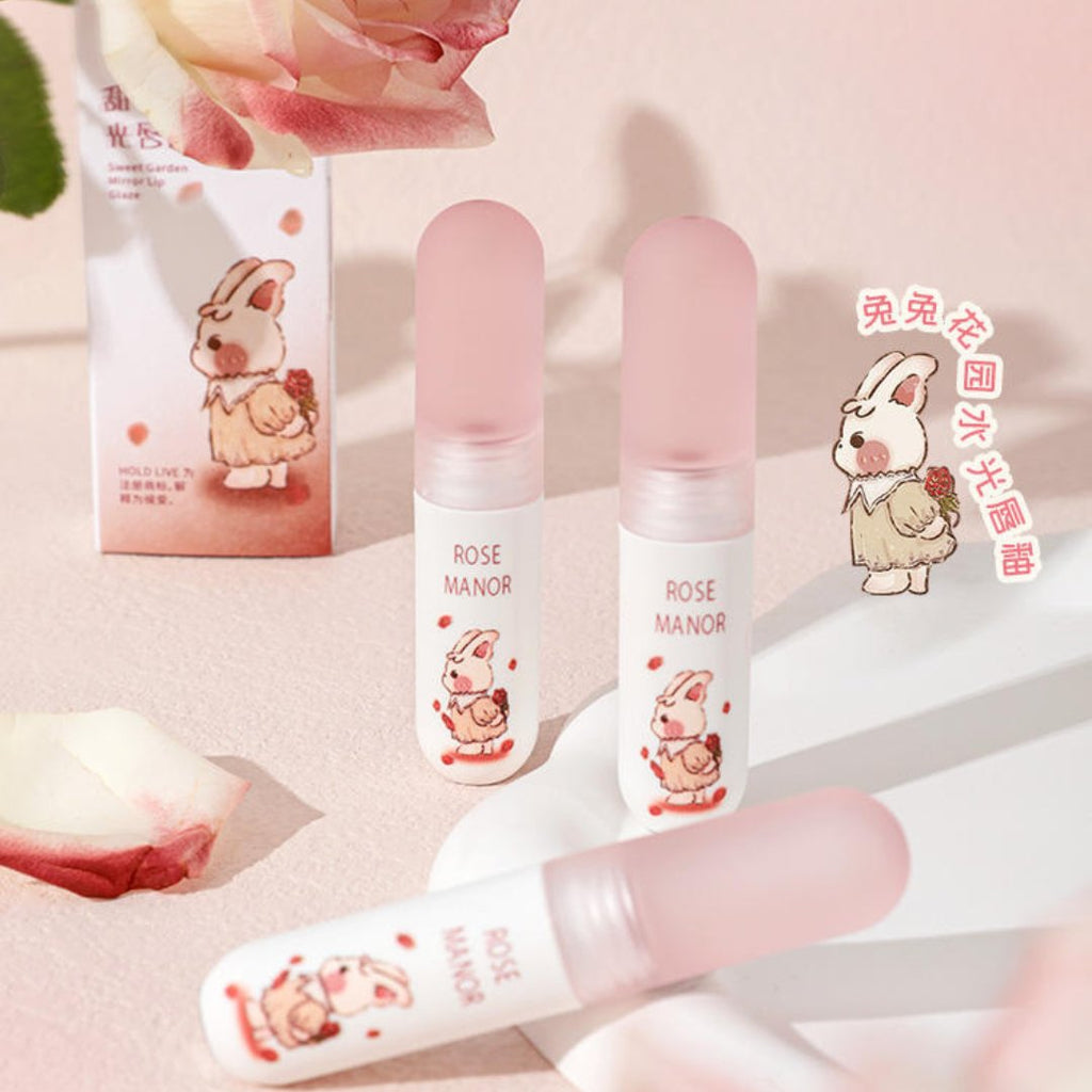 Holdlive Sweet Rabbit Garden Mirror Lip Glaze - GOGOTALES唇釉