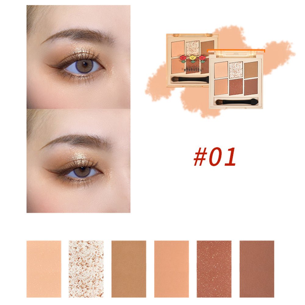 MEMERABA Glitter Eyeshadow Palette with Brush - GOGOTALES眼影