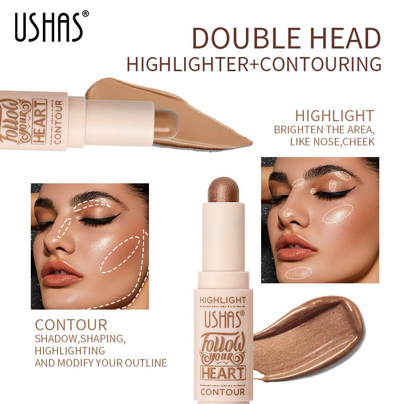 USHAS 2 - in - 1 Highlighter & Concealer Stick - GOGOTALESBlush & Highlighter Palette