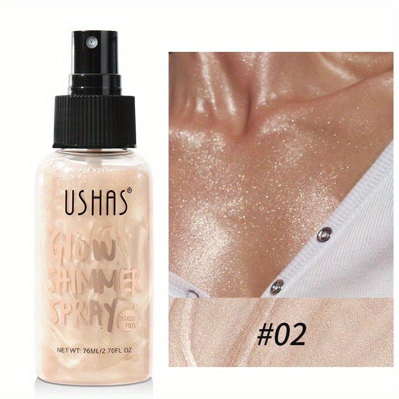 USHAS Glow Shimmer Liquid Highlight Foundation - GOGOTALES身体高光