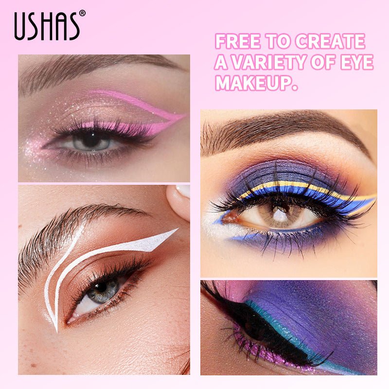 USHAS Vibrant 6 - Color Eyeliner Cream Set with Brush - GOGOTALESEyeline